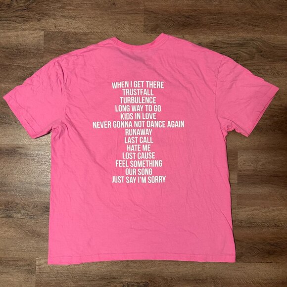 Pink Trust Fall Short Sleeve XL Pink Cotton Graphic Music T Shirt - Picture 2 of 5